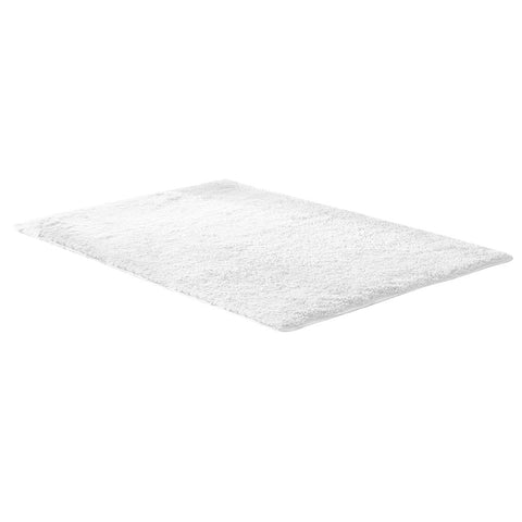 living room Soft Shag Shaggy Floor Confetti Rug Carpet 200X230Cm White