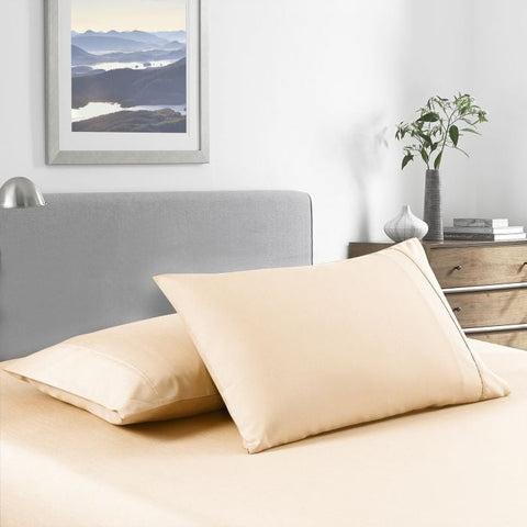 Soft touch Bamboo Cooling 2000 TC Sheet Set Double Oatmeal