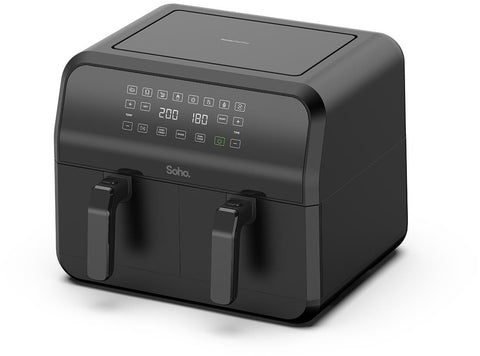 Soho 8l dual basket air fryer & digital touch control