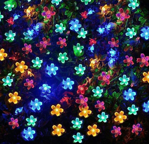 Home Decor Solar Floral String Light Multicolour