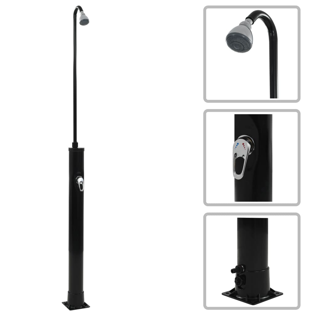 Solar Shower Black 214 cm 9 L