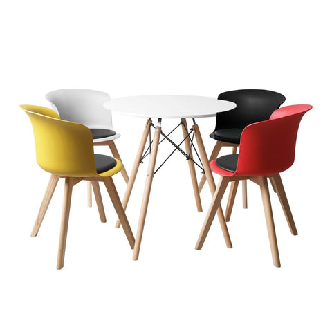 office & study solid beech 4Pcs Office MeetingTable Chair Set