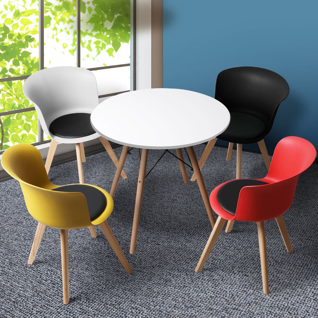 office & study solid beech 4Pcs Office MeetingTable Chair Set