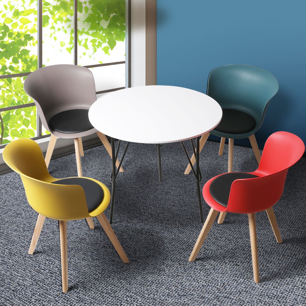 office & study Solid beech PU Leather Office Meeting Table Chair set