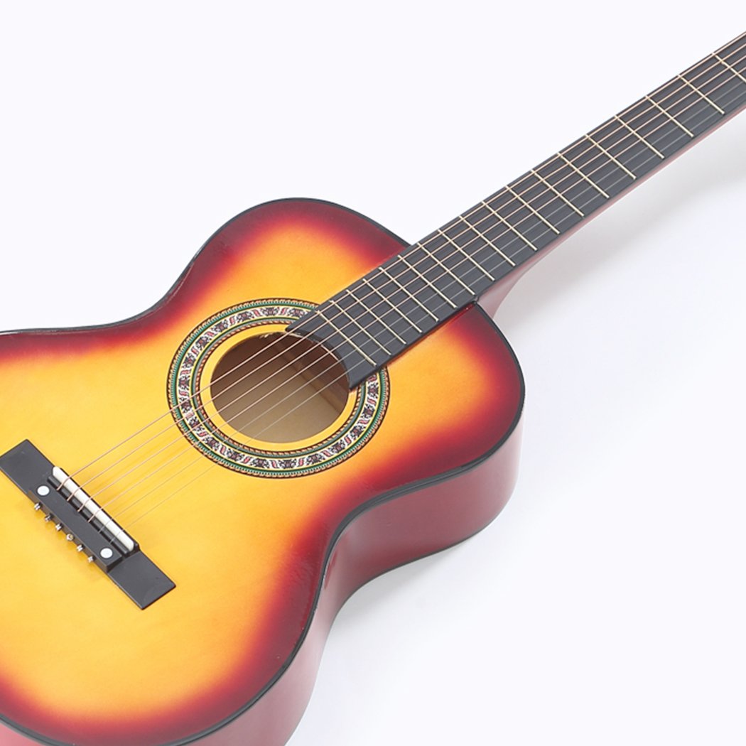 Entertainment & Elec Solid Eco-Rosewood 34 Inch Wooden Folk Acoustic Guitar