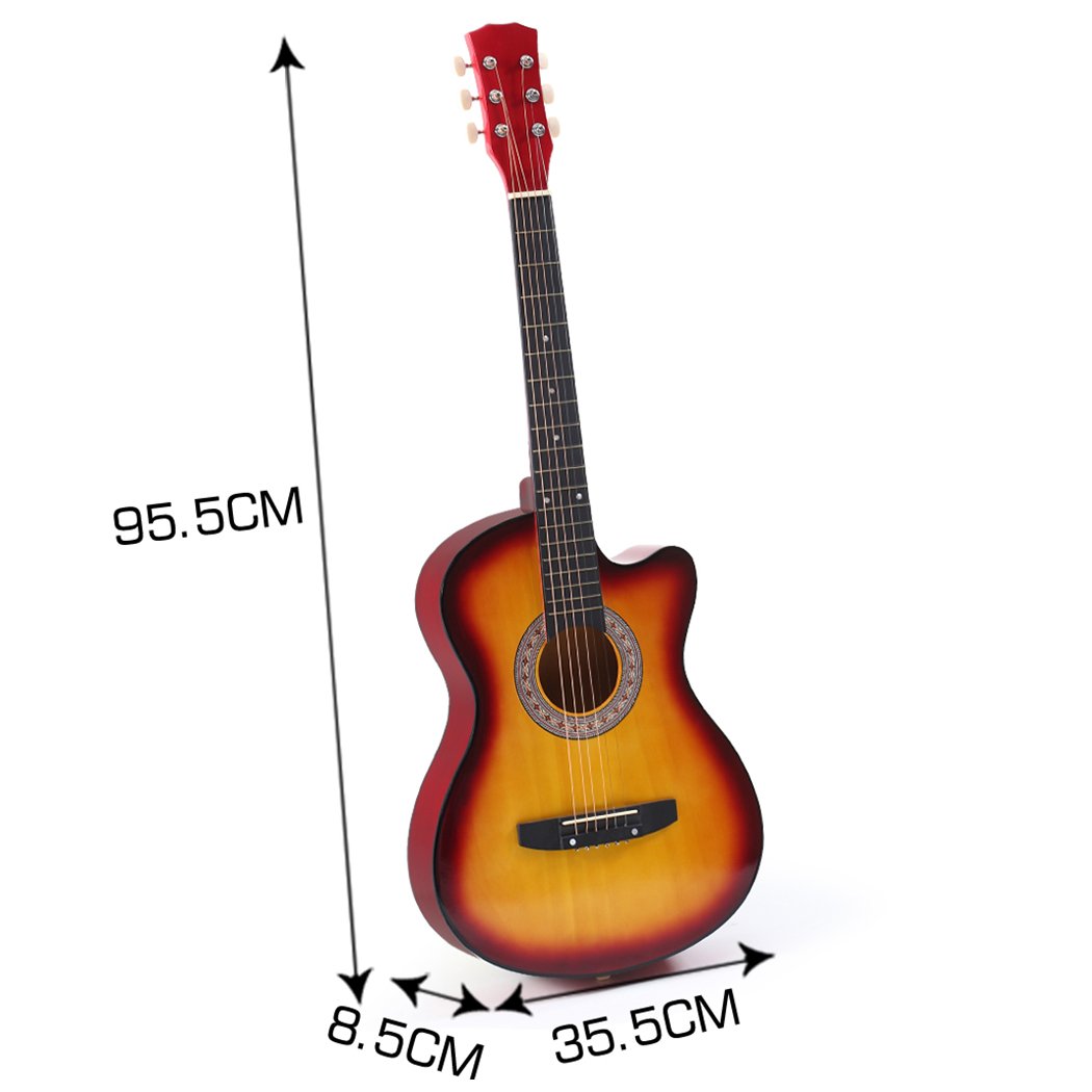 Entertainment & Elec Solid Eco-Rosewood 38 Inch Wooden Folk Acoustic Guitar