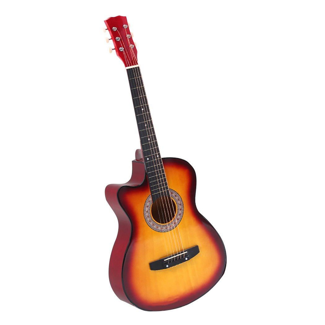 Entertainment & Elec Solid Eco-Rosewood 38 Inch Wooden Folk Acoustic Guitar