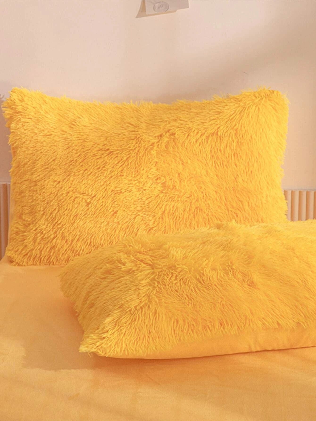 Solid Fuzzy Duvet Cover Set Without Filler