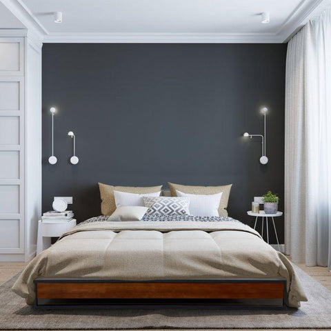 Solid metal frame with Wood bed base