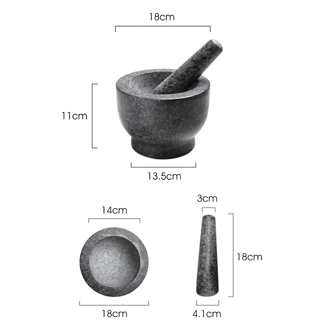 Garlic Pounder Solid Stone Food Grinder Kitchen Tools