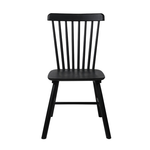 solid wood Set of 2 Dining Chairs Black
