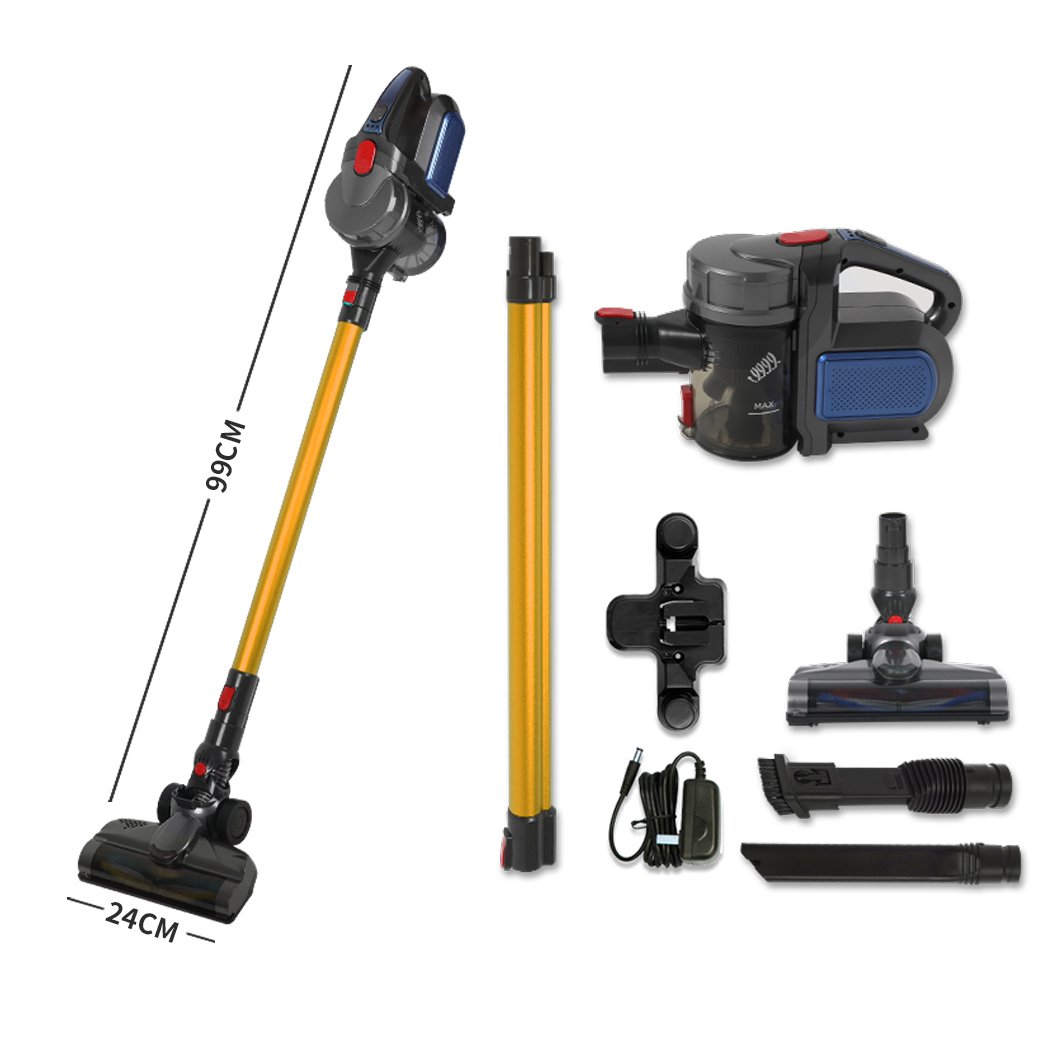 home appliances Spector 150W Handheld Vacuum Cleaner Cordless Stick Vac Bagless LED Rechargable Gold