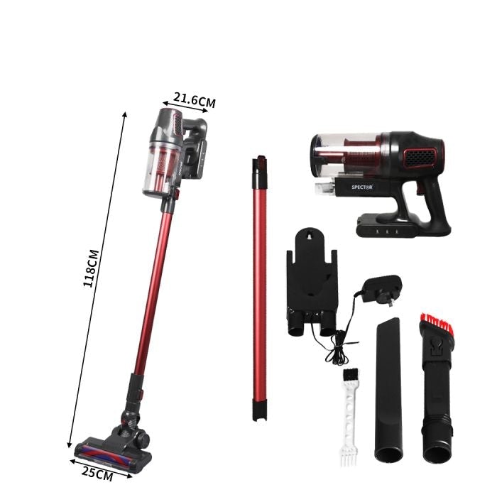 Spector Handheld Vacuum Cleaner Cordless Stick -Red/Gold/Blue