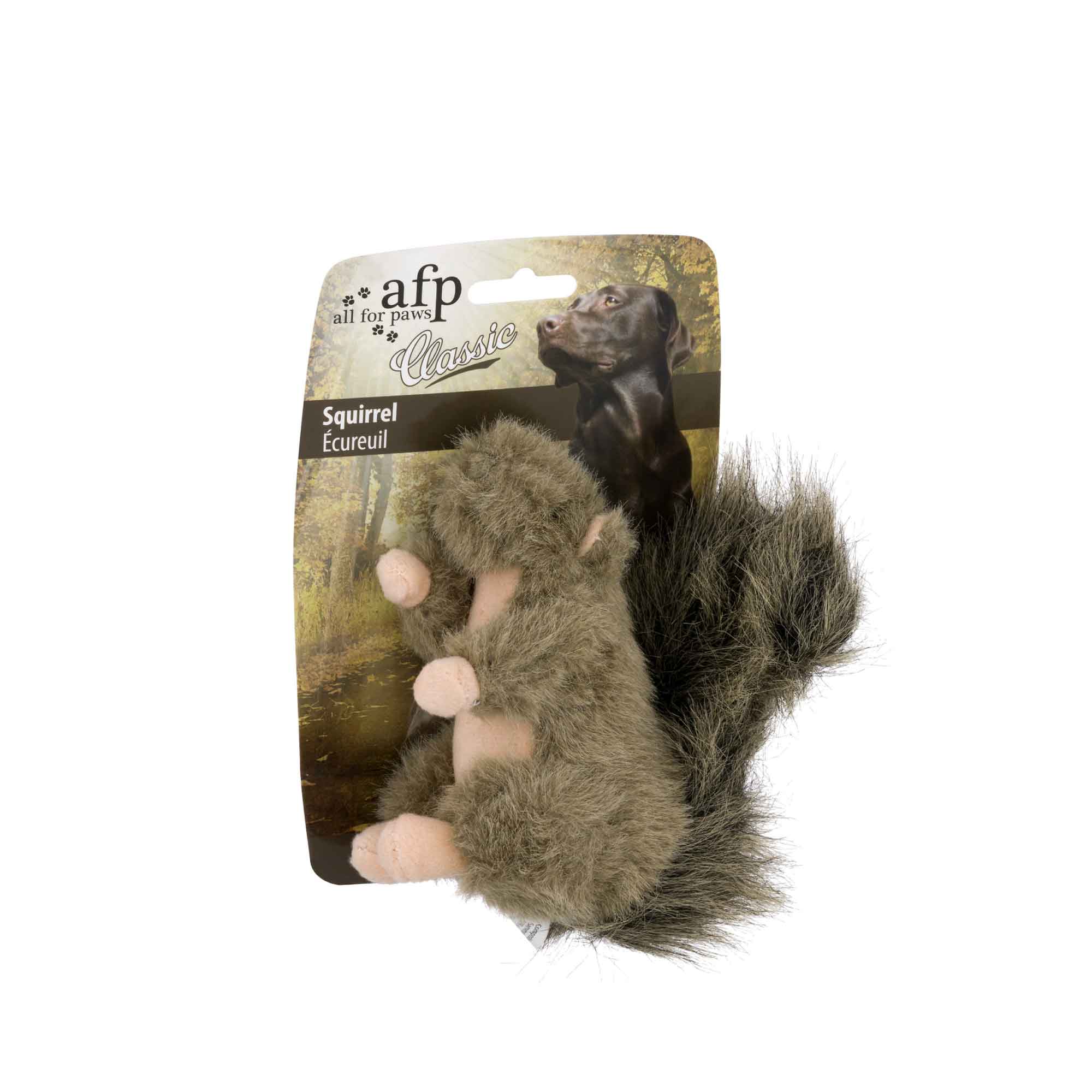 Squirrel dog plush toy - interactive and squeaky