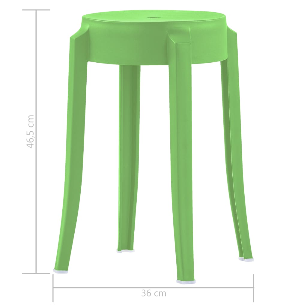 Stackable Stools 4 pcs Multicolour Plastic