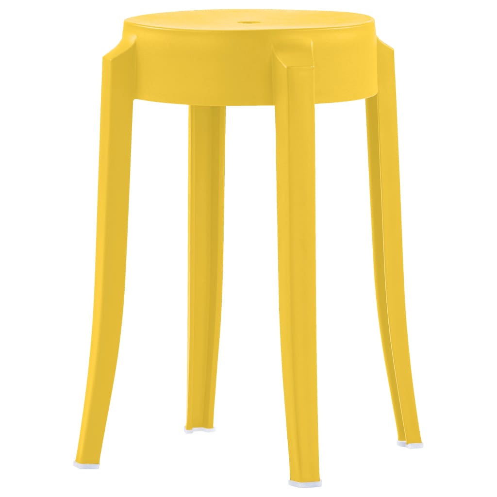 Stackable Stools 4 pcs Multicolour Plastic