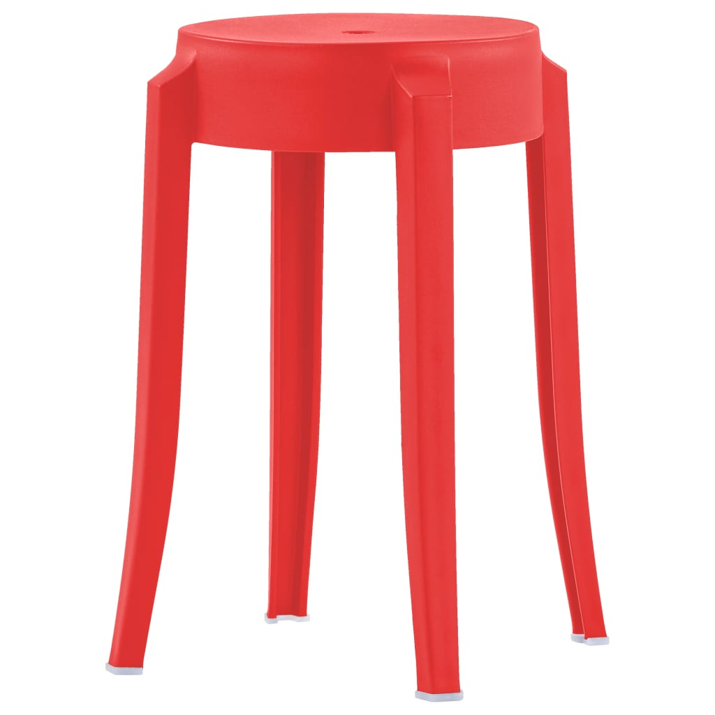 Stackable Stools 4 pcs Multicolour Plastic