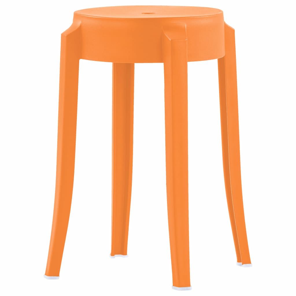 Stackable Stools 4 pcs Multicolour Plastic