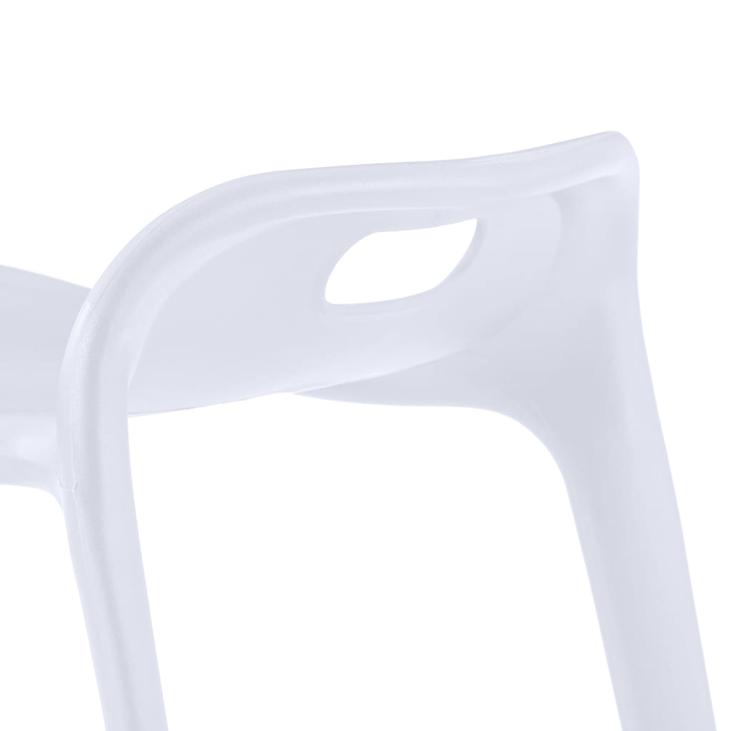 Stackable Stools 4 pcs White Plastic