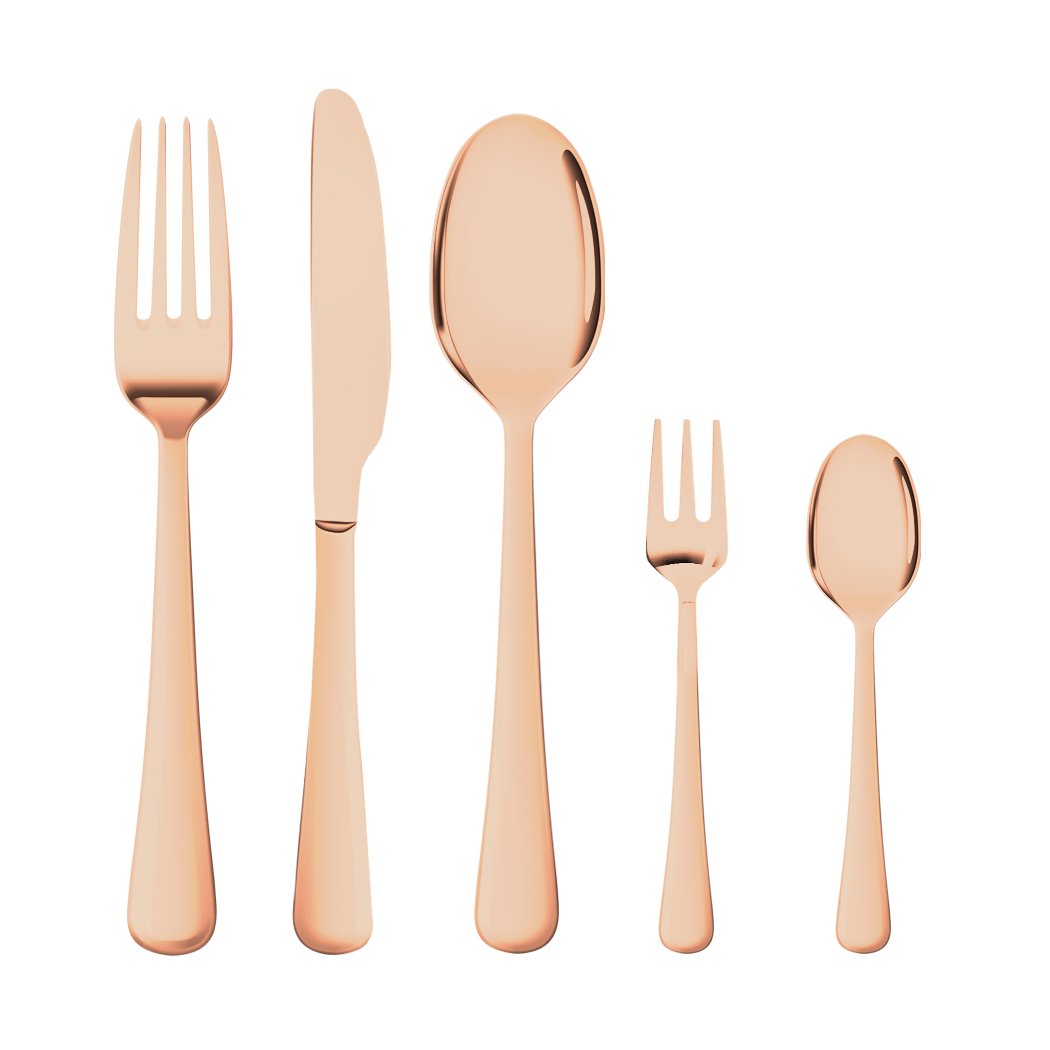 Kitchen Supplies Stainless Steel Cutlery Set Glossy Knife Fork Spoon Child Travel Rose Gold 30pcs
