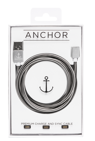Stainless steel magnetic charging cable with USB