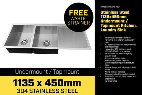 Stainless Steel Sink - 1135 x 450mm