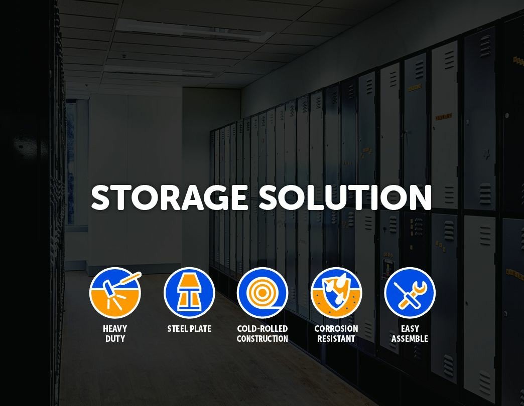 Storage Standard locks 12 Door Locker for Office Gym - Black
