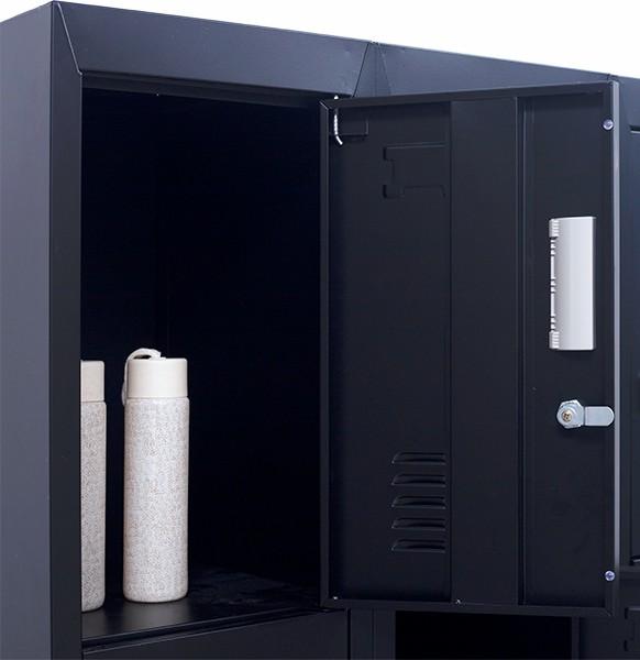 Storage Standard locks 12 Door Locker for Office Gym - Black