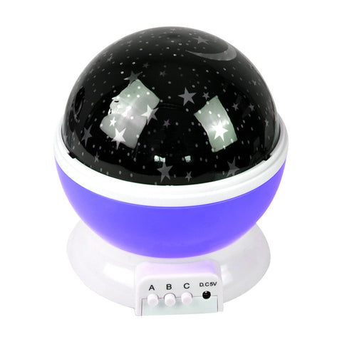 Lighting Star Moon Sky Starry Night Projector Light Lamp Purple