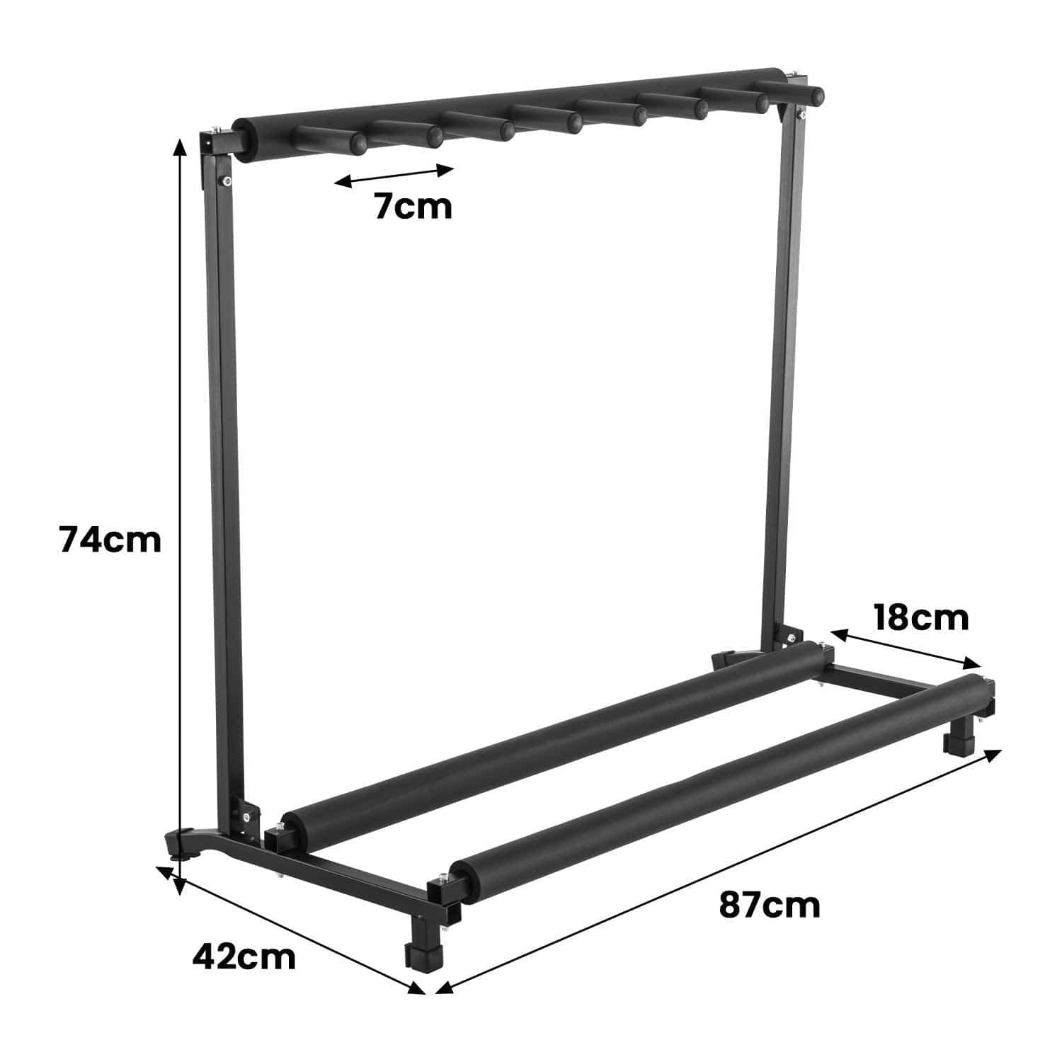 Steel Multi Guitar Stand for 7 Guitars