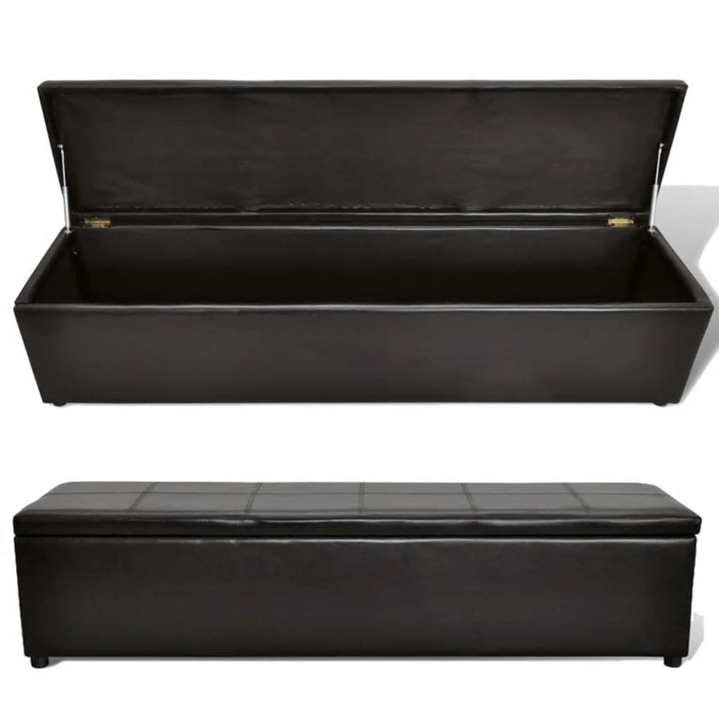 vidaxl40- Storage Bench Brown Large Size