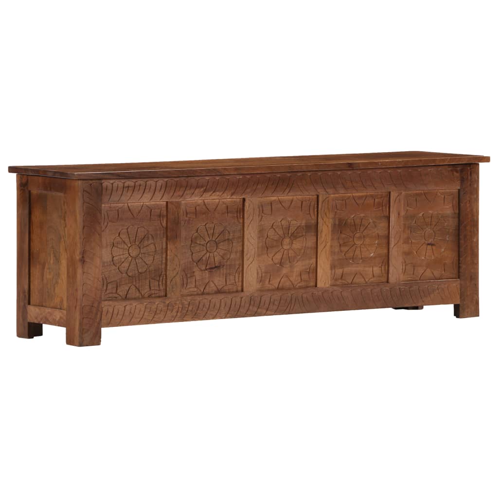 Storage Box 120x30x40 cm Solid Mango Wood