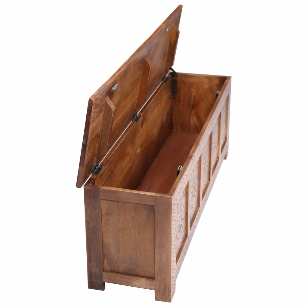 Storage Box 120x30x40 cm Solid Mango Wood