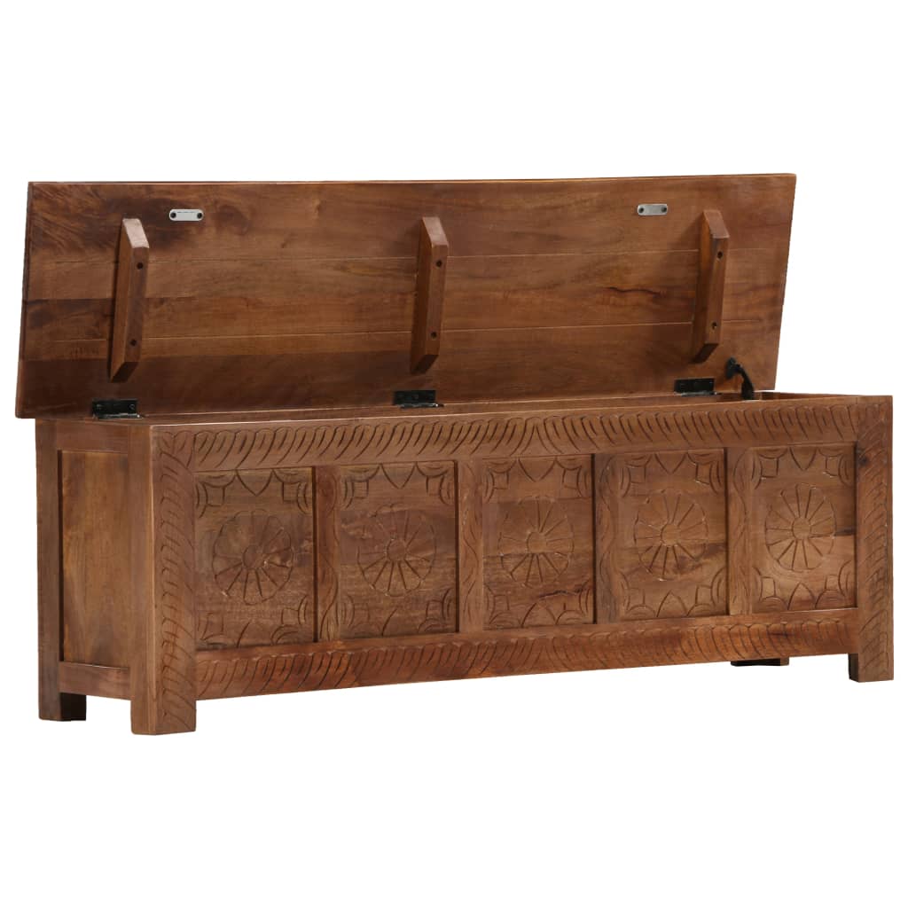 Storage Box 120x30x40 cm Solid Mango Wood