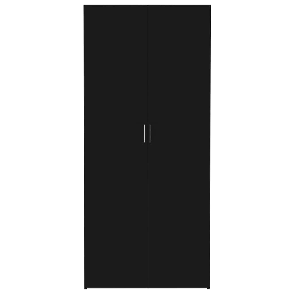 Storage Cabinet Black 80x35.5x180 cm Chipboard