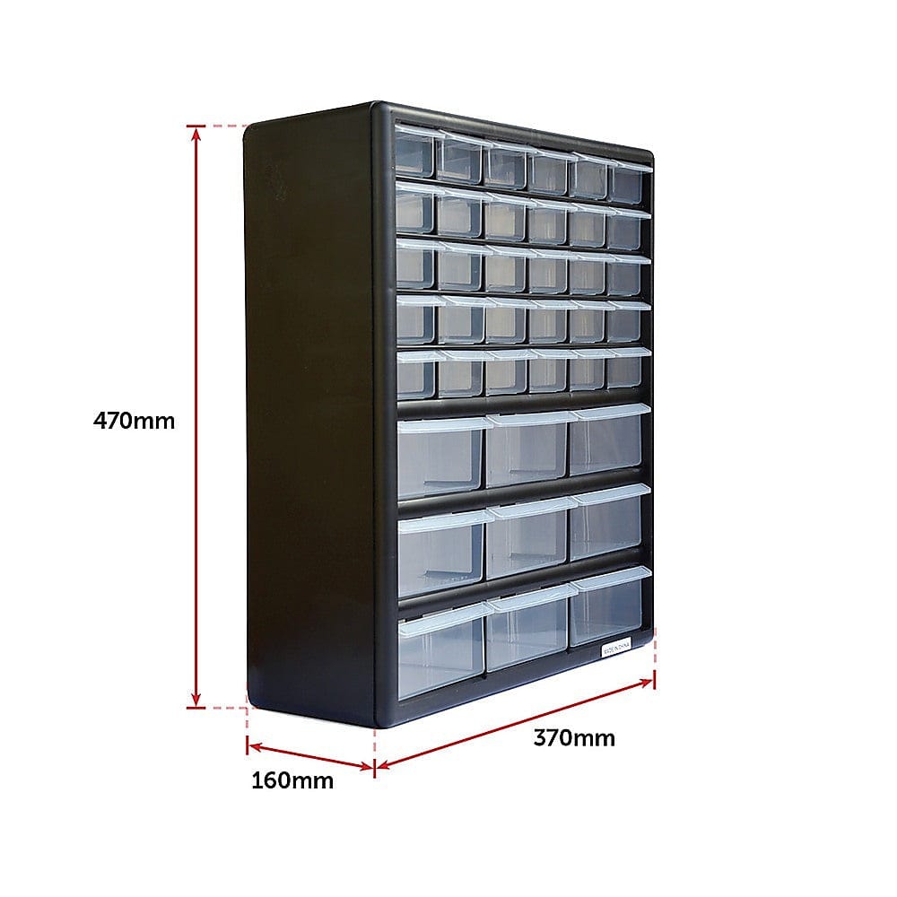 Storage Cabinet Drawers 39 Plastic Tool Box Containers Organiser Cupboard