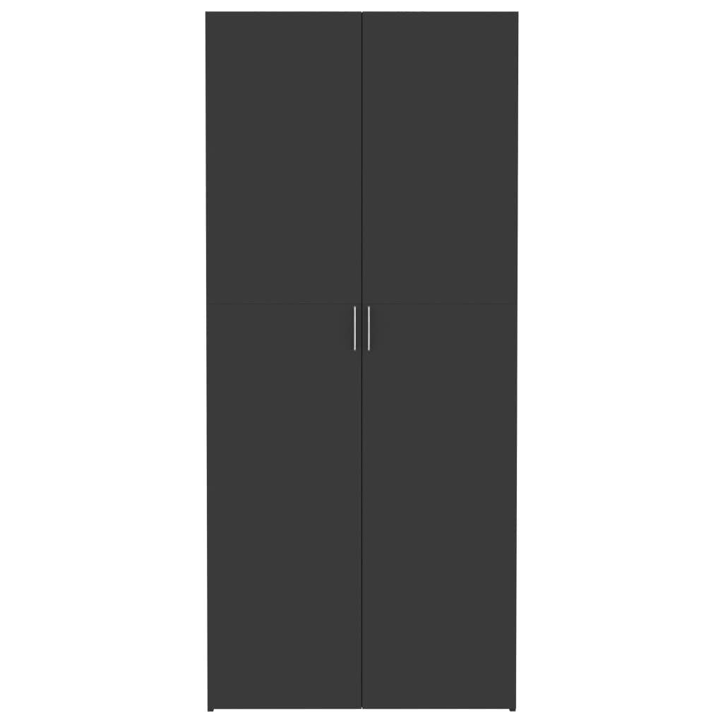 Storage Cabinet Grey 80x35.5x180 cm Chipboard