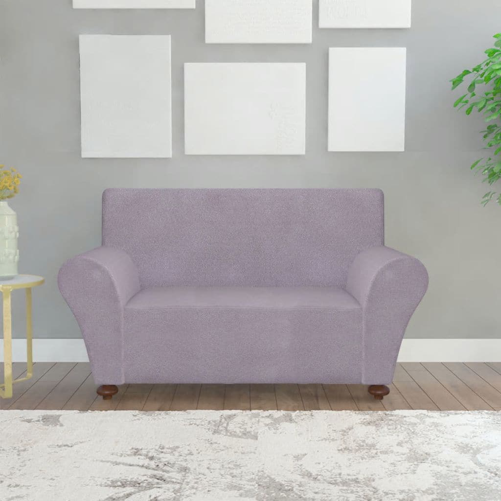 Stretch Couch Slipcover Grey Polyester Jersey