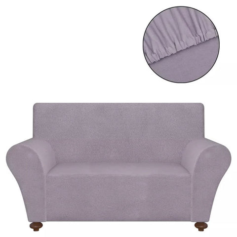 Stretch Couch Slipcover Grey Polyester Jersey