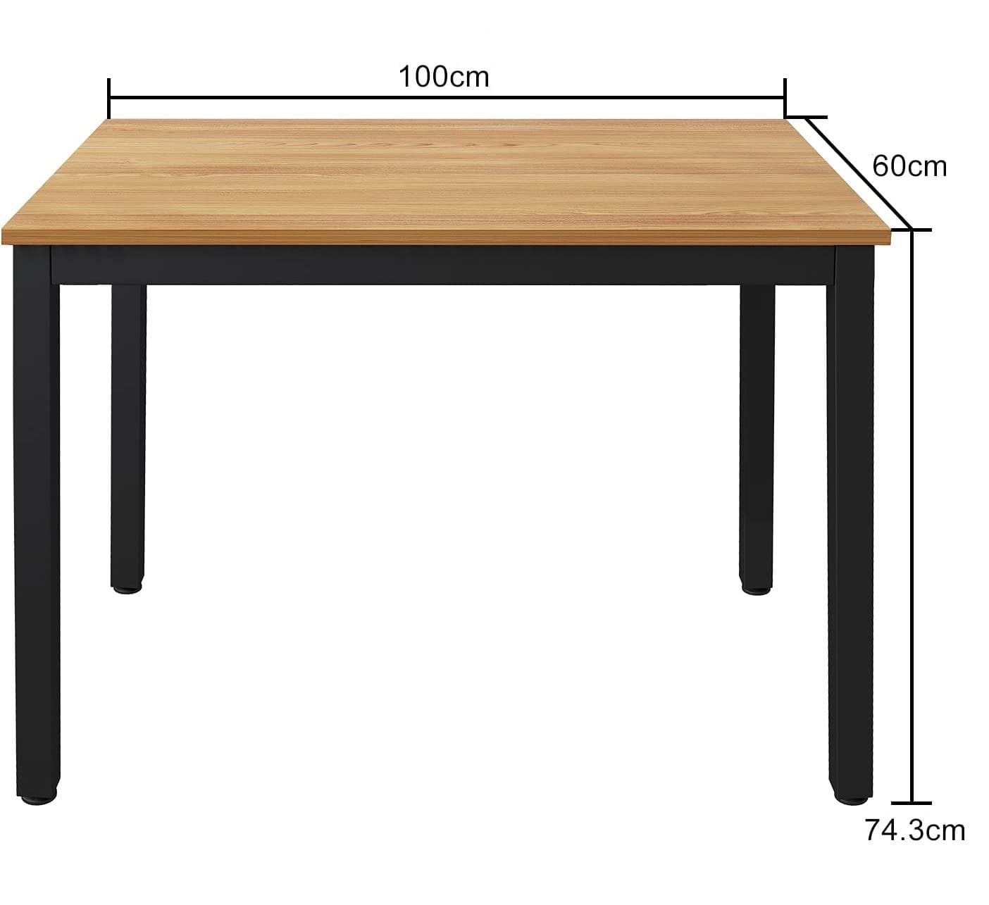 Sturdy and Heavy Duty Foldable Office Computer Desk (Teak, 101cm)