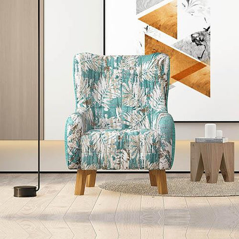 Living Room stylish Arm Chair Printing on Seat