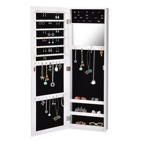 Bedroom Stylish wall mount makeup and jewellery cabinet with mirror