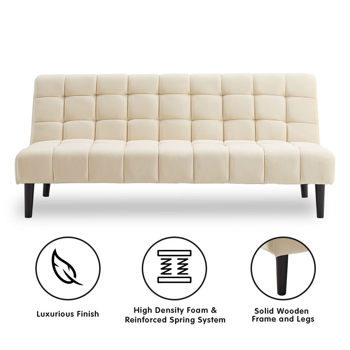 indoor furniture Suede Fabric Sofa Bed Furniture Lounge Seat Beige