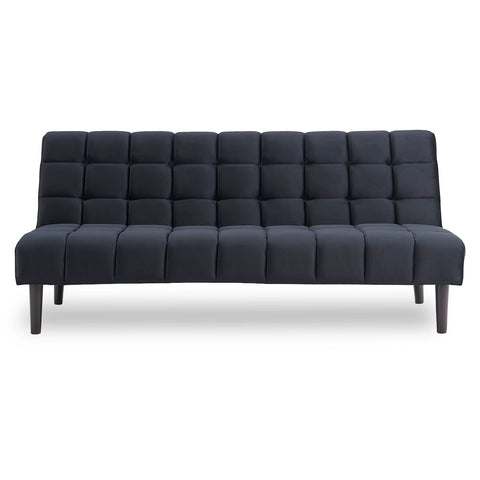 indoor furniture Suede Fabric Sofa Bed Furniture Lounge Seat Black