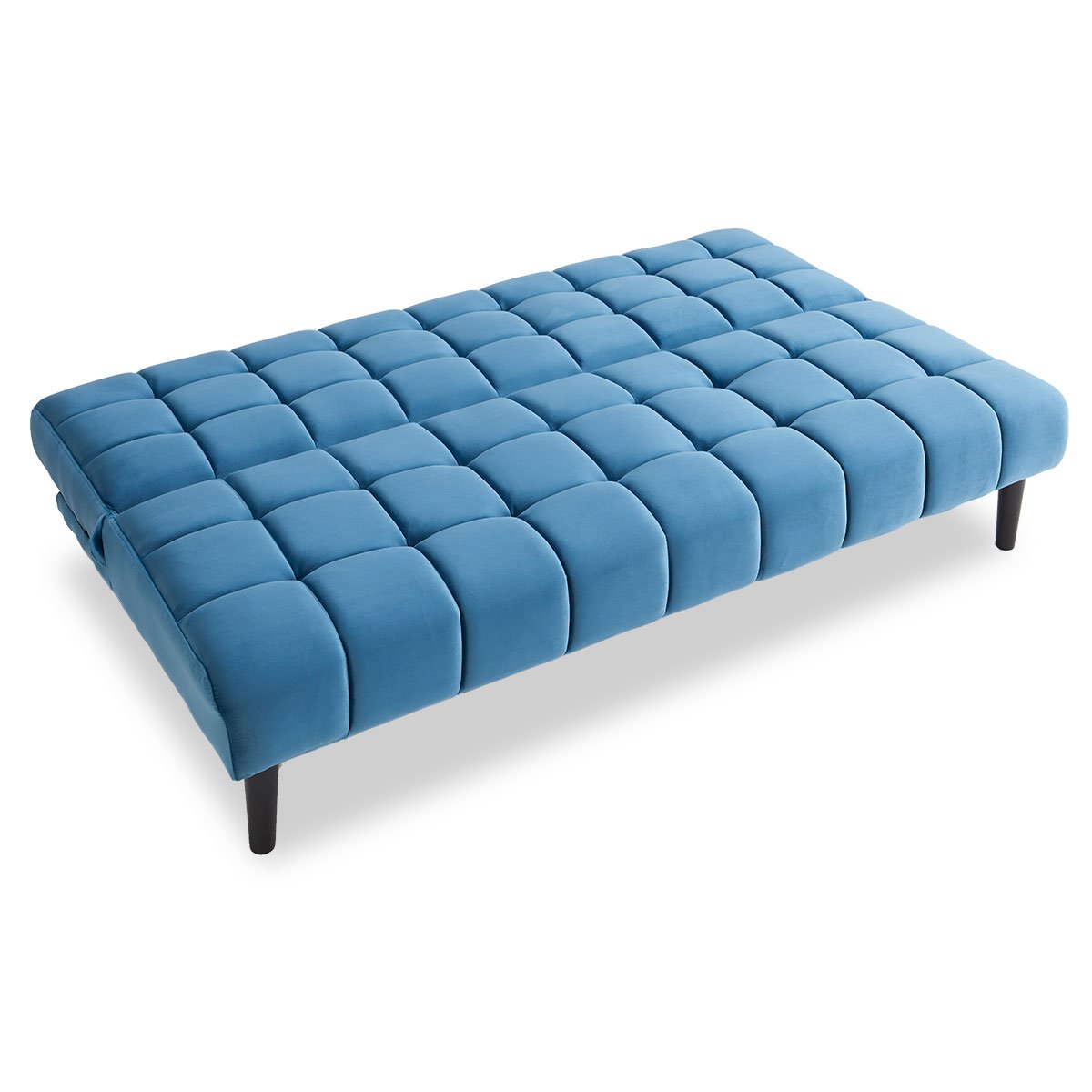 indoor furniture Suede Fabric Sofa Bed Furniture Lounge Seat Blue