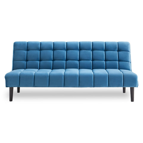 indoor furniture Suede Fabric Sofa Bed Furniture Lounge Seat Blue