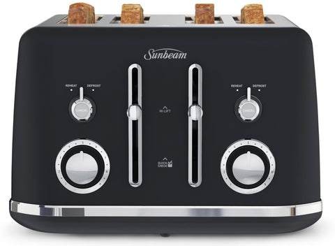 Sunbeam alinea collection 4 slice toaster (black)