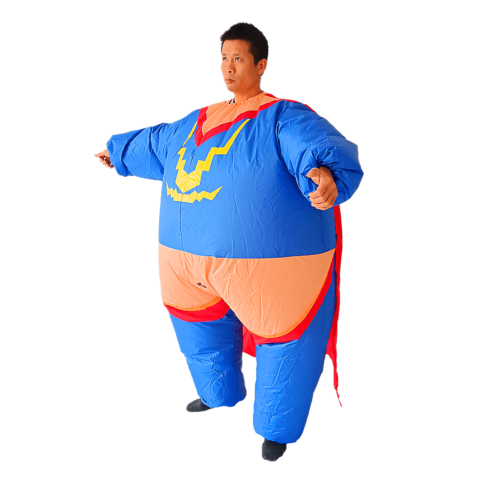 Super Hero Fancy Dress Inflatable Suit -Fan Operated Costume