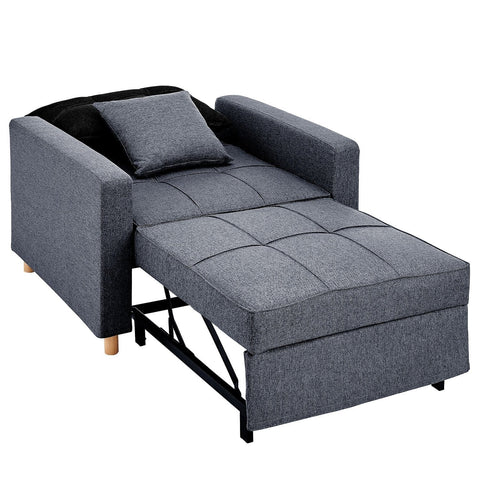 Suri 3-in-1 Convertible Lounge Chair Bed by - Blue