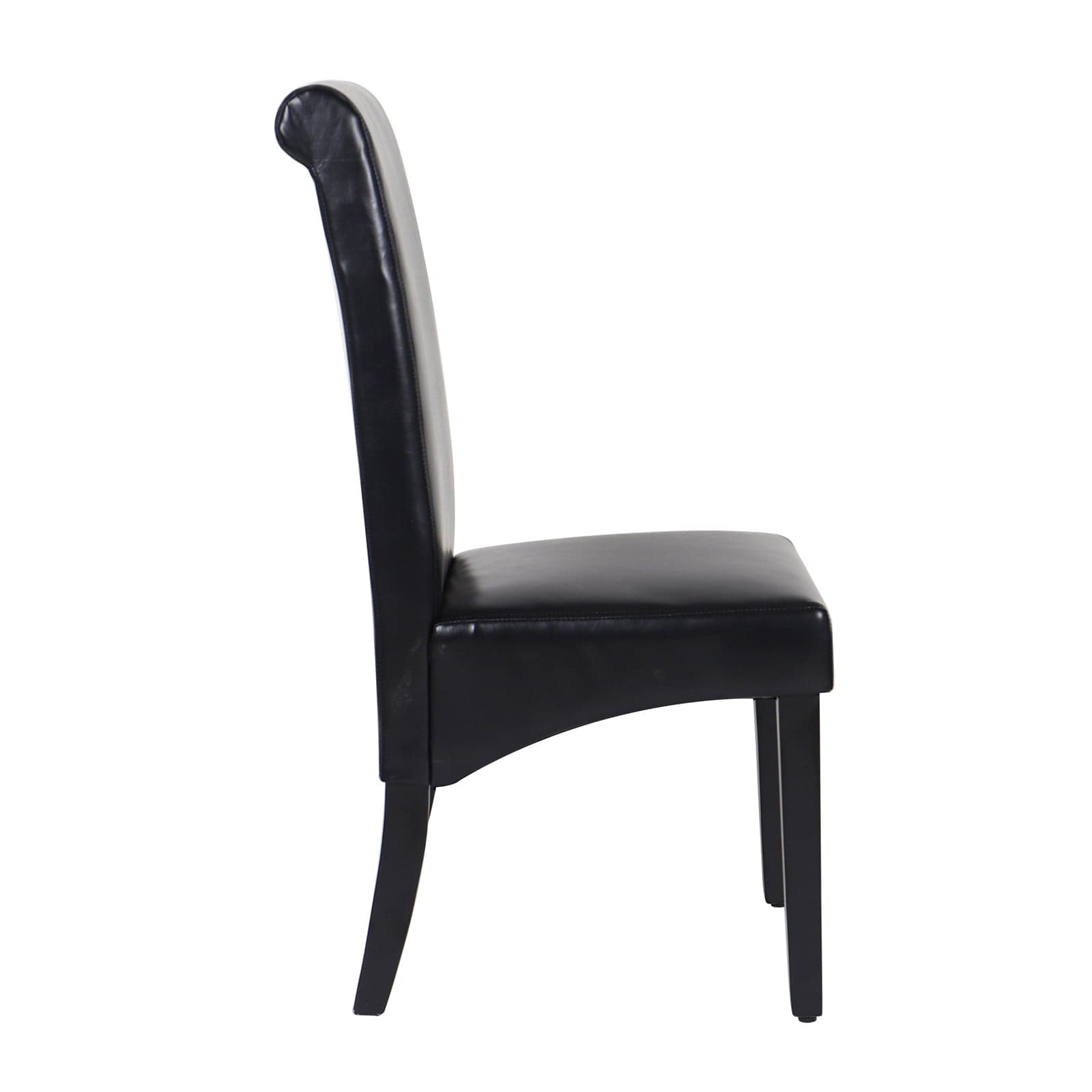 Swiss Wooden Dining Chairs Black 2x